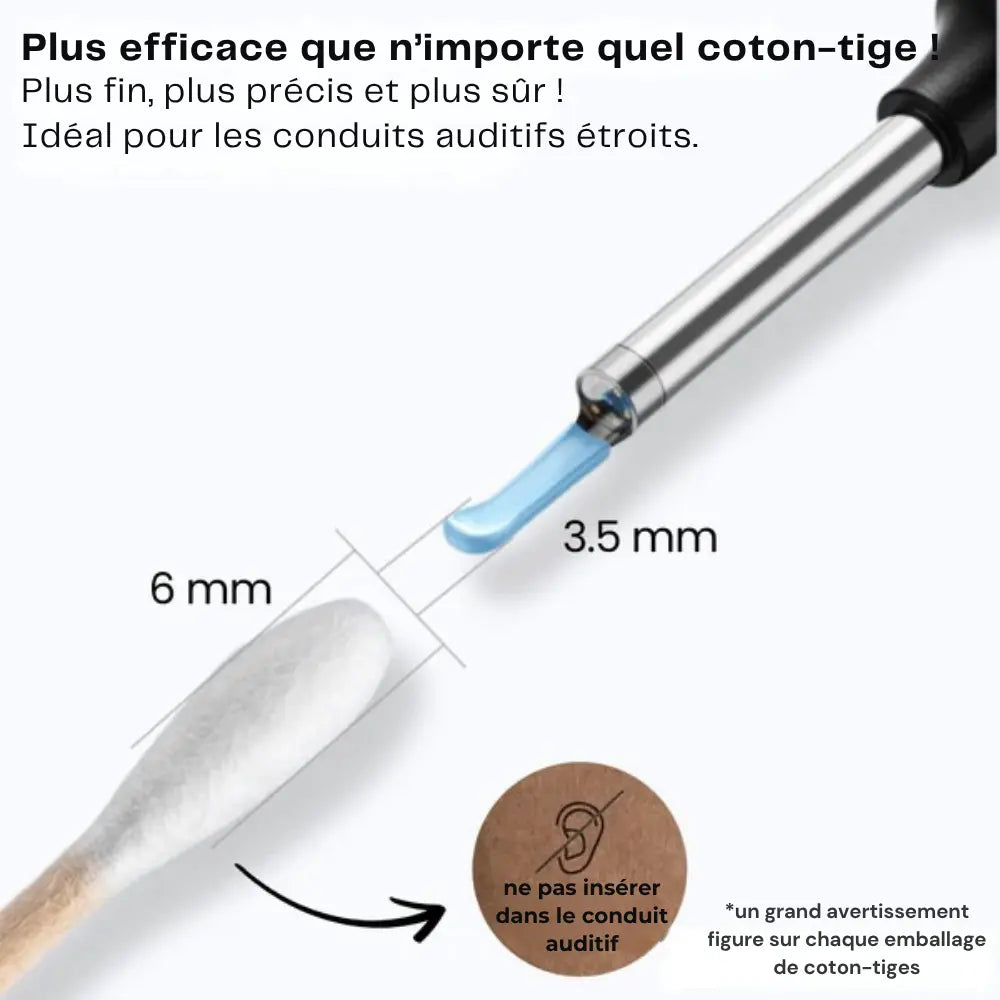 CleanEar Pro™ | Hygiène auriculaire High tech avec vision totale