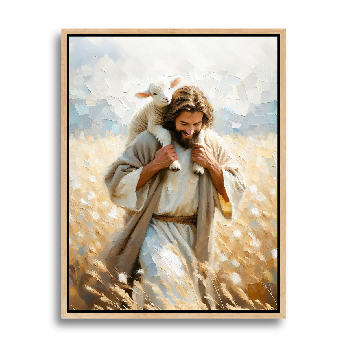 Jesus Carrying Little Lamb Home - Canvas