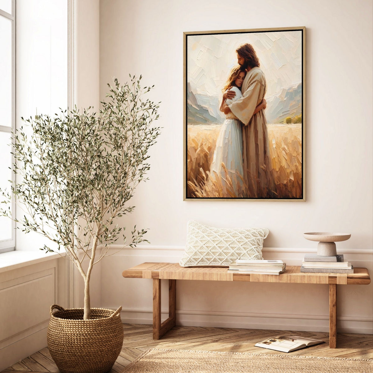 Jesus Hugging a Woman II - Canvas