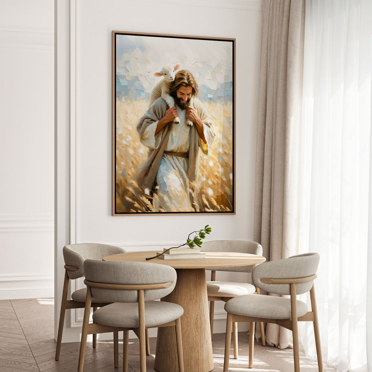 Jesus Carrying Little Lamb Home - Canvas