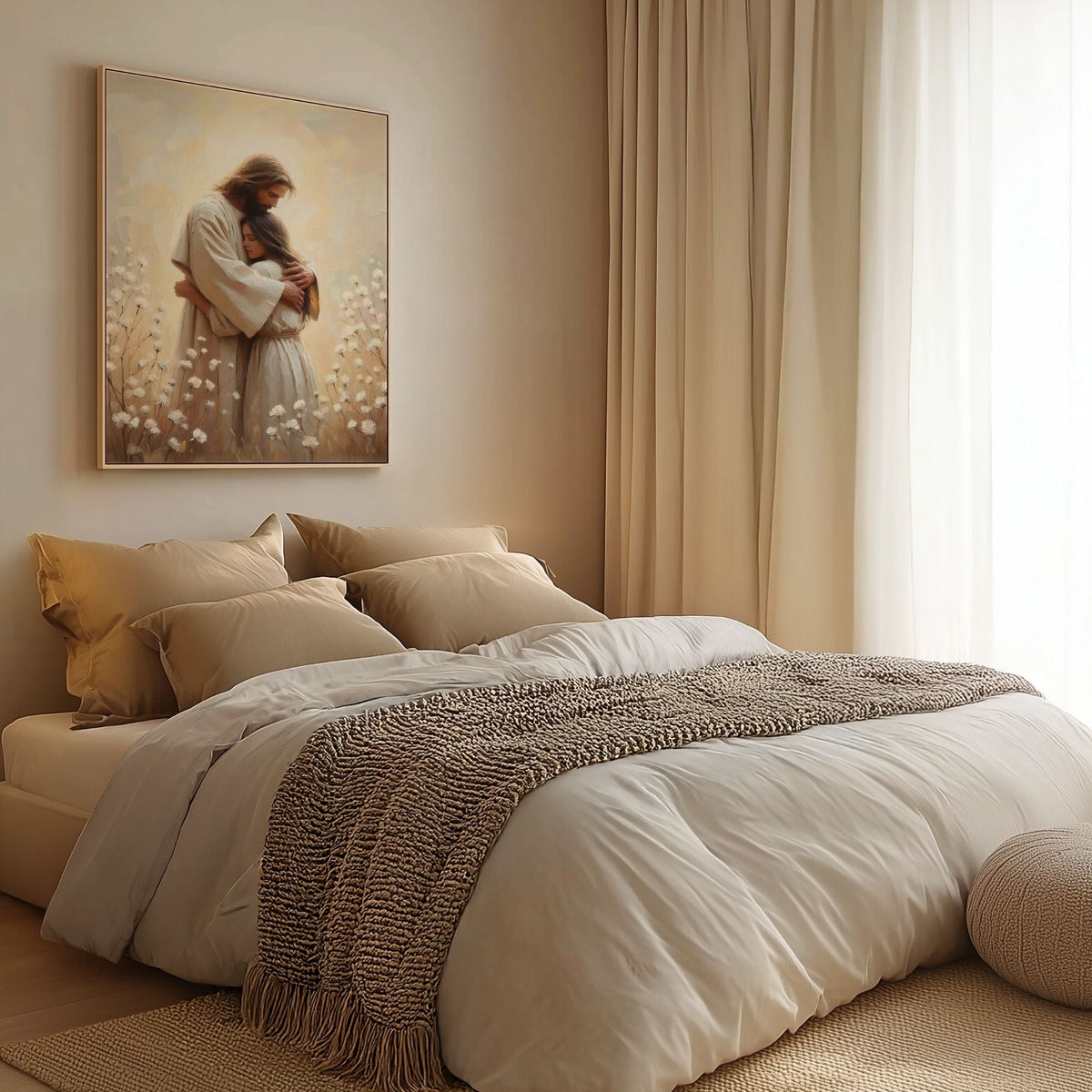 Jesus Hugging a Woman IV - Canvas