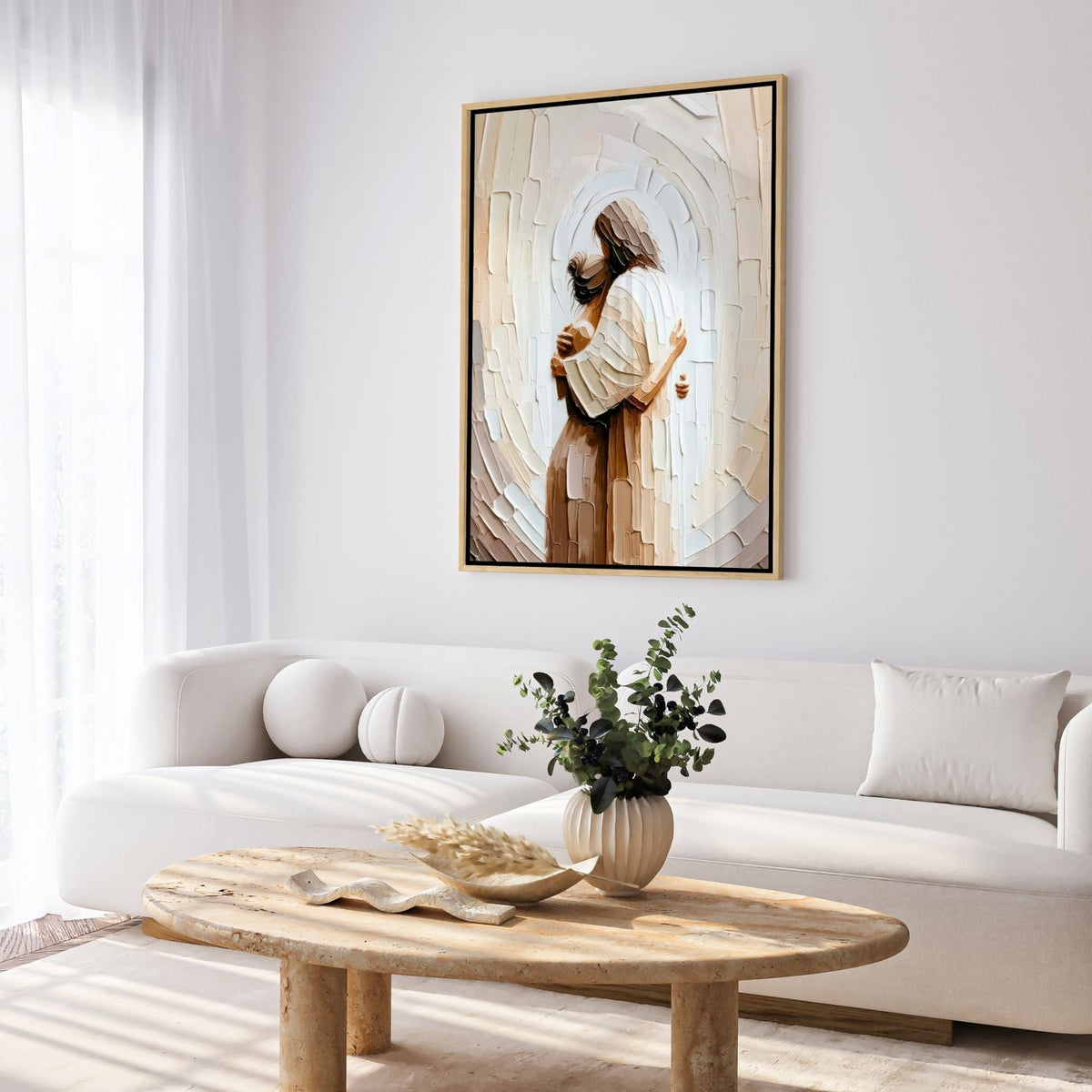 Jesus Hugging a Woman V - Canvas