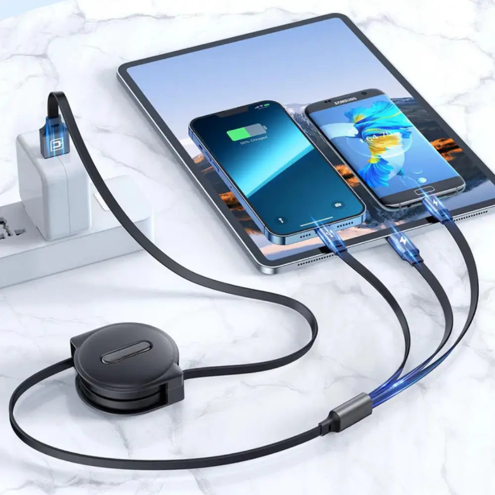 MultiFlex™ | Câble 3-en-1 rétractable et ultra-pratique