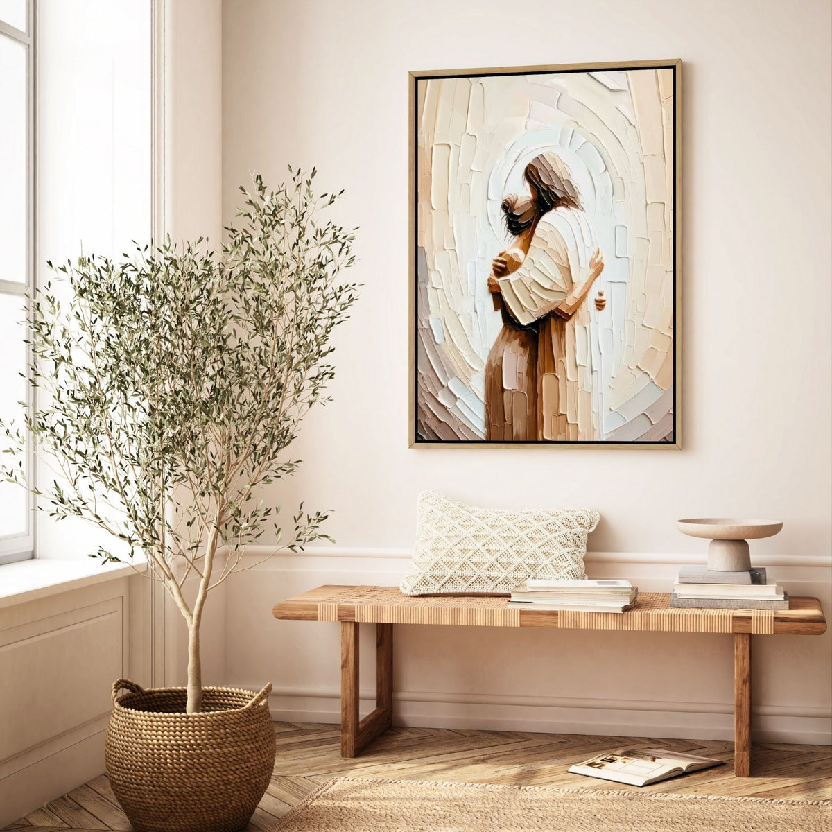 Jesus Hugging a Woman V - Canvas