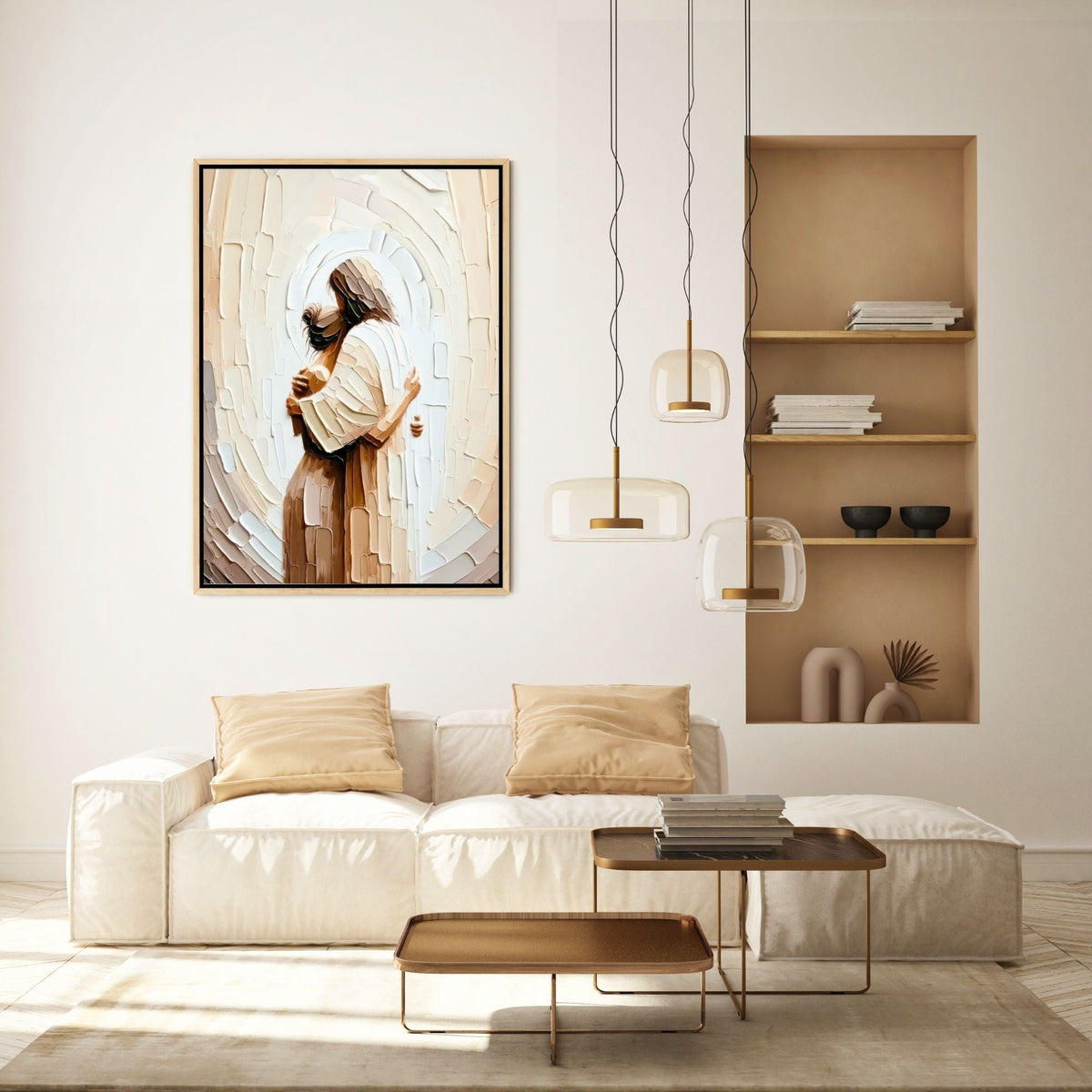Jesus Hugging a Woman V - Canvas