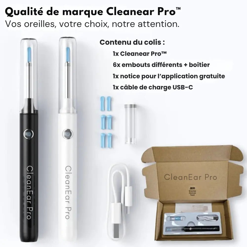 CleanEar Pro™ | Hygiène auriculaire High tech avec vision totale